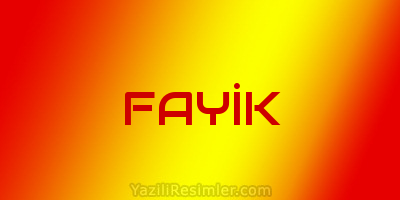 FAYİK