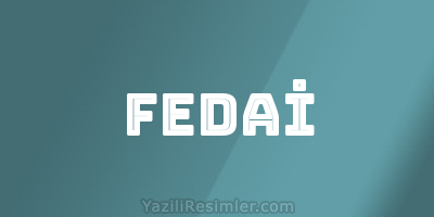 FEDAİ