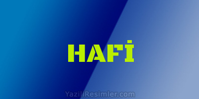 HAFİ