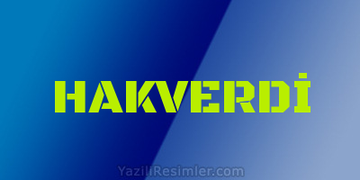 HAKVERDİ