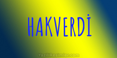 HAKVERDİ