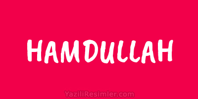 HAMDULLAH