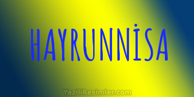 HAYRUNNİSA