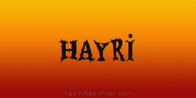 HAYRİ