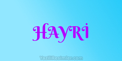 HAYRİ