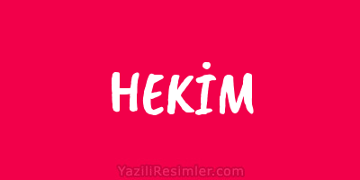 HEKİM