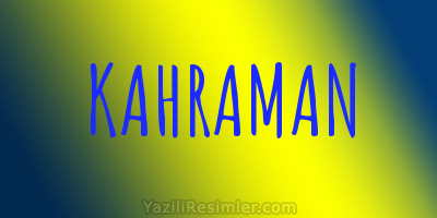 KAHRAMAN