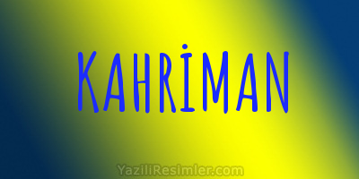 KAHRİMAN