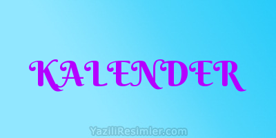 KALENDER