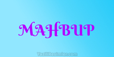 MAHBUP