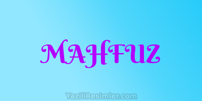 MAHFUZ