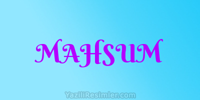 MAHSUM