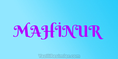 MAHİNUR