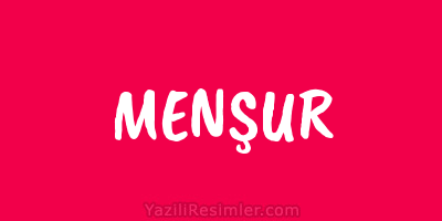 MENŞUR