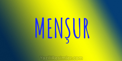 MENŞUR