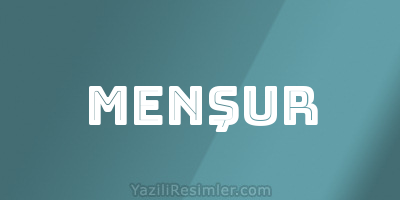 MENŞUR