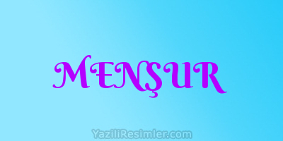 MENŞUR