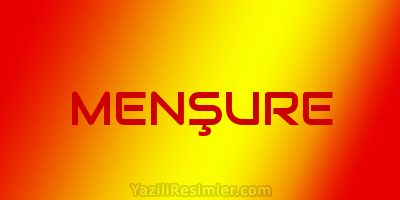 MENŞURE