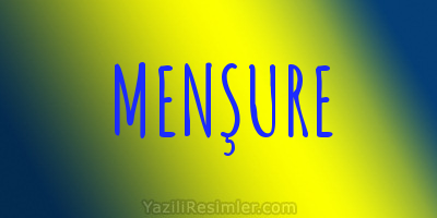 MENŞURE