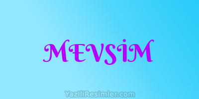 MEVSİM