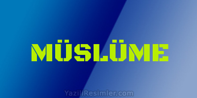 MÜSLÜME