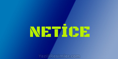 NETİCE