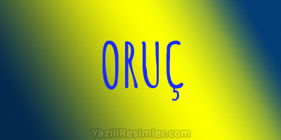 ORUÇ