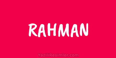 RAHMAN