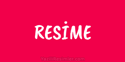 RESİME