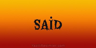 Saida Lettering Şekilli SAİD Yazıları – Yazılı Resimler