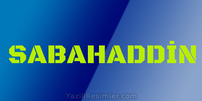 SABAHADDİN