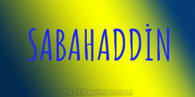 SABAHADDİN