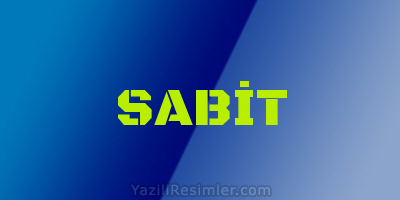 SABİT