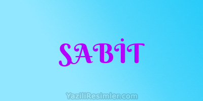 SABİT