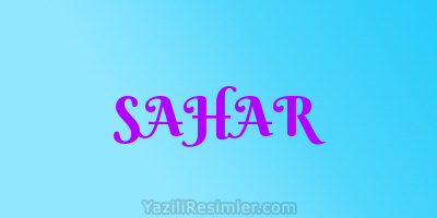 SAHAR