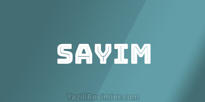 SAYIM