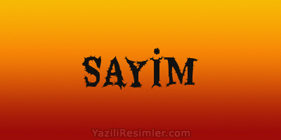 SAYİM