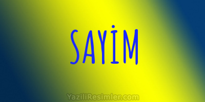 SAYİM