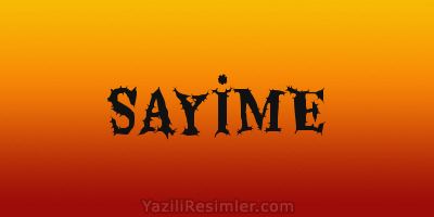 SAYİME