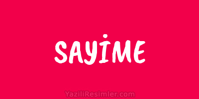 SAYİME