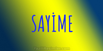 SAYİME