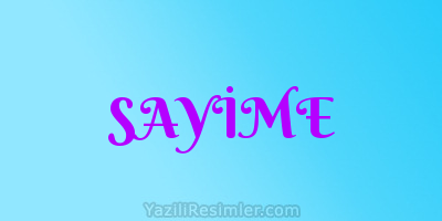 SAYİME