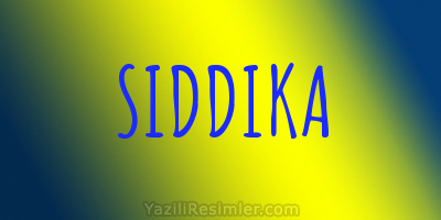 SIDDIKA