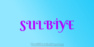 SULBİYE