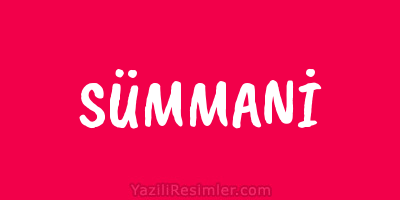 SÜMMANİ