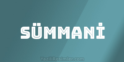 SÜMMANİ