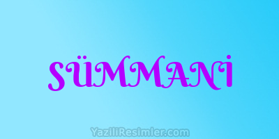 SÜMMANİ