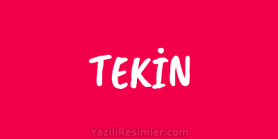 TEKİN