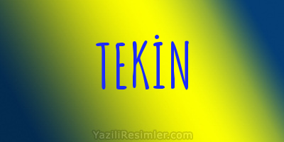 TEKİN