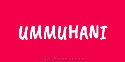 UMMUHANI